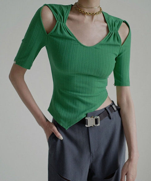 Cut-out Asymmetry Top
